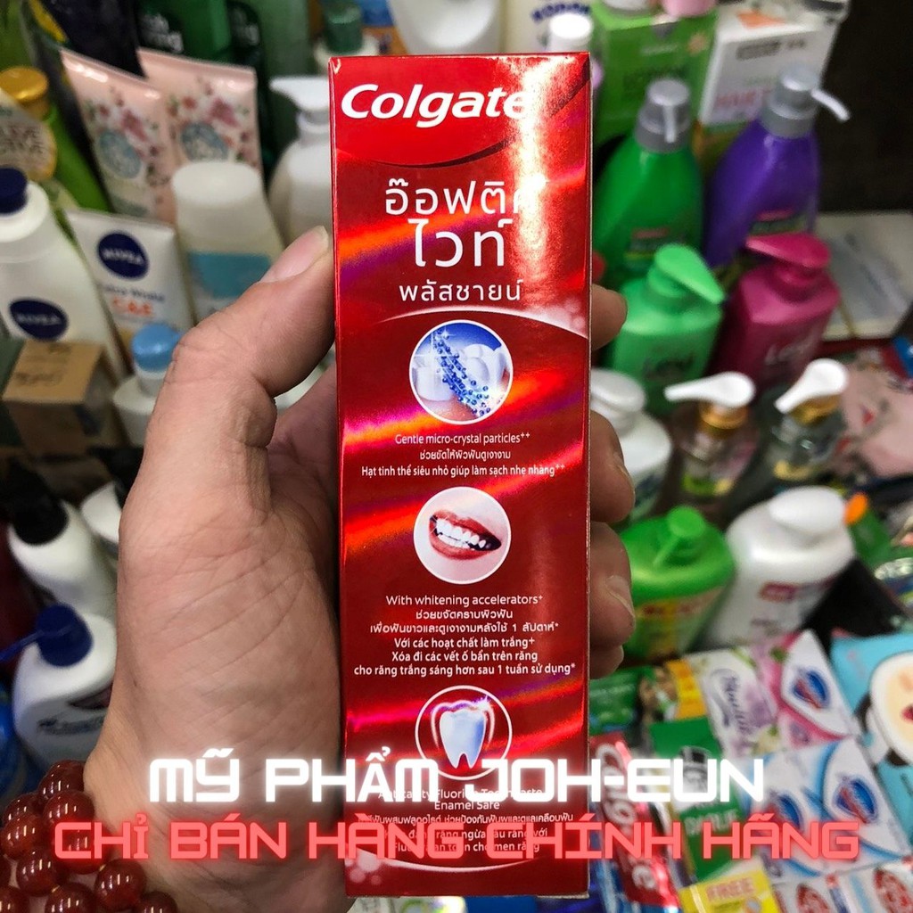 Kem đánh răng Colgate Optic White Plus Shine làm trắng sáng răng 100g