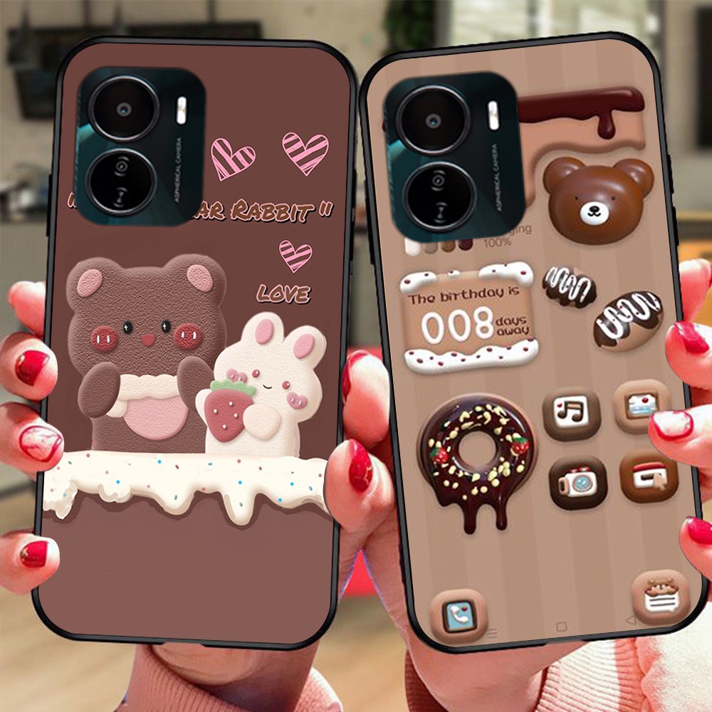 Ốp lưng điện thoại vivo y16 in hình gấu nâu vô cùng đáng yêu