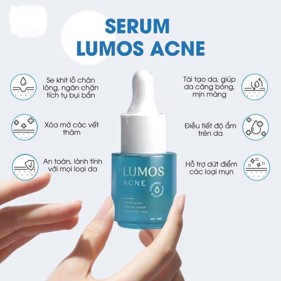 Serum ngừa mụn Lumos Acne mẫu mới giúp làm sạch mụn, căng bóng da 5ml [ Chính hãng ]