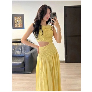 Đầm khoét eo - Maxi đi biển