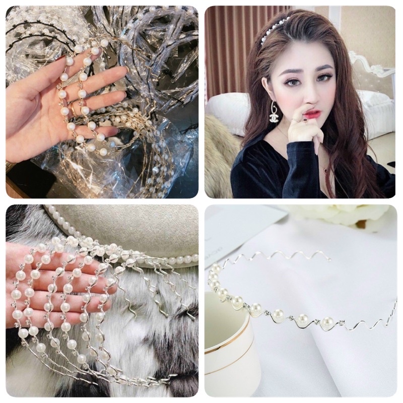 Bờm tóc, cài tóc ngọc trai nhân tạo mẫu sang trọng [RẺ NHẤT SHOPEE]
