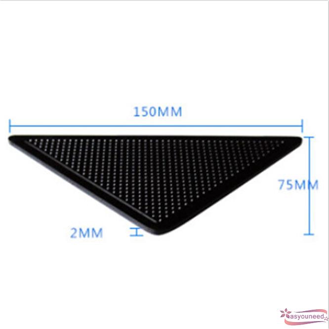 4 miếng dán chống trượt cho thảm chùi chân chất liệu silicon hình tam giác màu đen kích thước 15x7.5cm