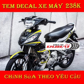 Tem Trùm Dán Xe Exciter 2010 Đen Bạc Vàng