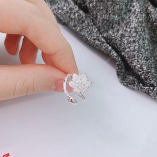 Bạc chuẩn. nhẫn hoa mai chuẩn bạc ta