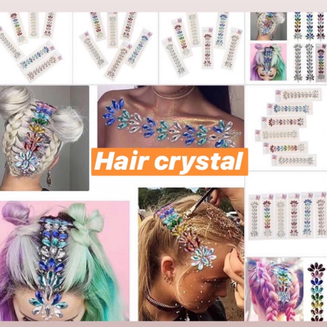 💖Hair Crystal for Ravers - Dán tóc crystal mớiii toanh 💖