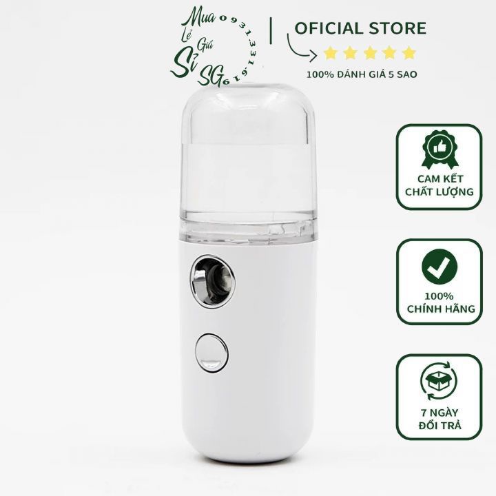 Máy Phun Sương Nano Mini Cầm Tay - Xông Tinh Dầu Mũi Họng Cho F0 Tại Nhà - Xông Hơi Xịt Khoáng Cấp Ẩm Cho Da