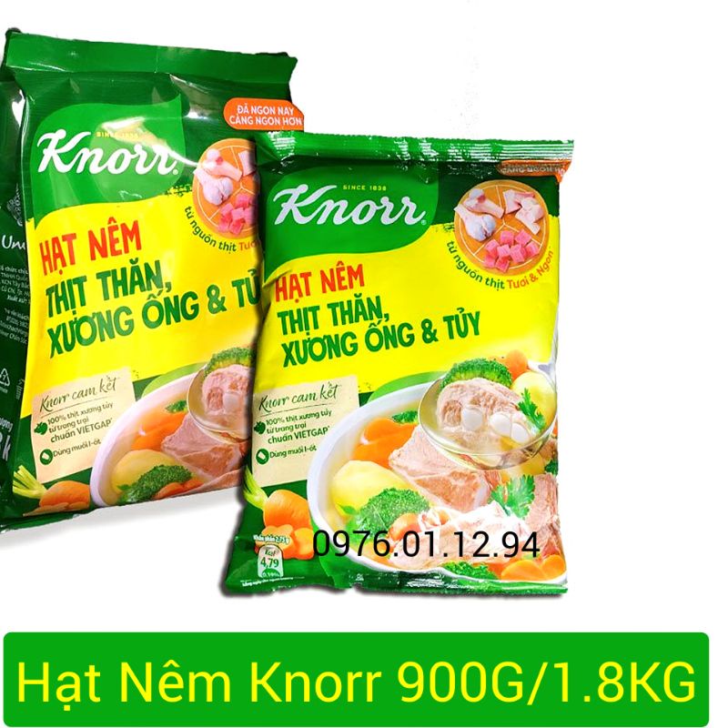 KNORR HẠT NÊM TỪ THỊT VÀ XƯƠNG 1.8KG GÓI LỚN BIG SIZE