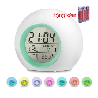 [TẶNG KÈM PIN 3A] ⏰ Đồng Hồ Báo Thức Để bàn Màn Hình LCD ⏰ Đa Chức Năng: Xem giờ, Báo thức, Xem lịch, Nhiệt kế, Đèn ngủ