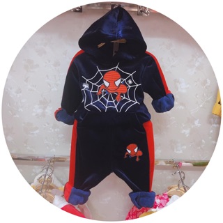 Combo 2 Bộ nhung nhện supermen cho bé 4-7t