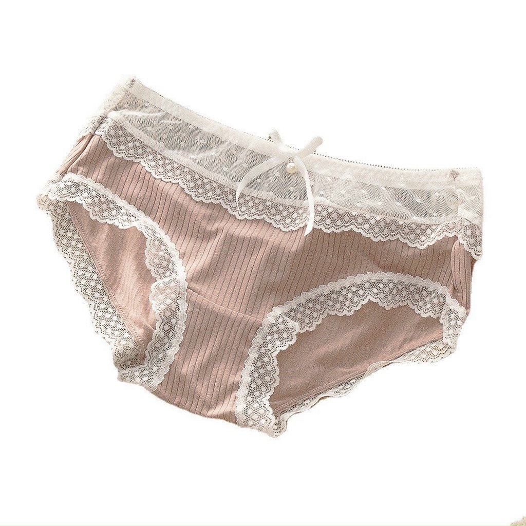 Quần lót nữ viền ren chất ren mềm mại vải cotton cao cấp.