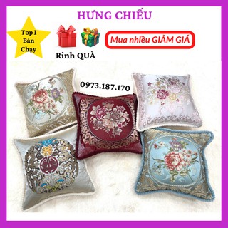Gối tựa lưng tây âu 45x45 sang trọng ( cả ruột ảnh thật )