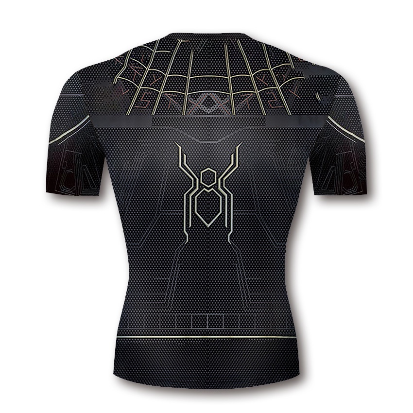 Áo thun HUQISHA tay ngắn họa tiết spiderman 3D thời trang cho nam