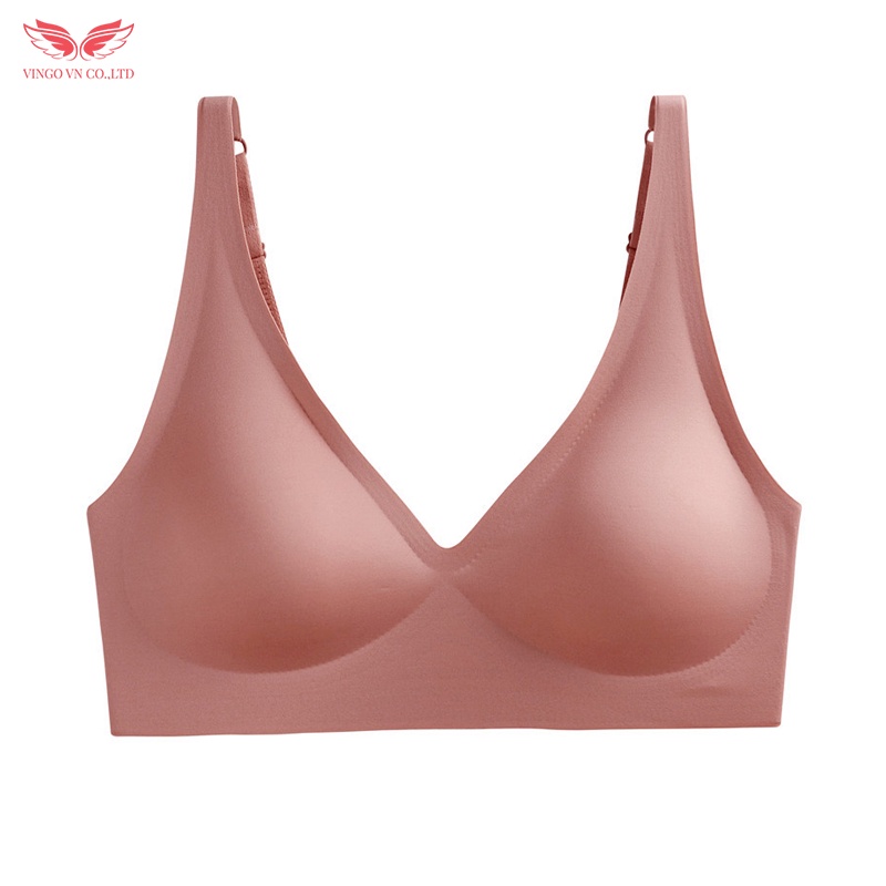 Áo lót nữ đúc su mát lạnh VINGO định hình ngực không gọng mút mỏng 1.3cm có thể tháo rời bản to che mỡ lưng S216 VNGO | BigBuy360 - bigbuy360.vn