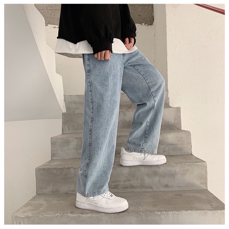 Quần Baggy Jean Nam Nữ ống rộng dáng suông Unisex phong cách bụi bặm - Giá tốt nhất thị trường 2022-Q9