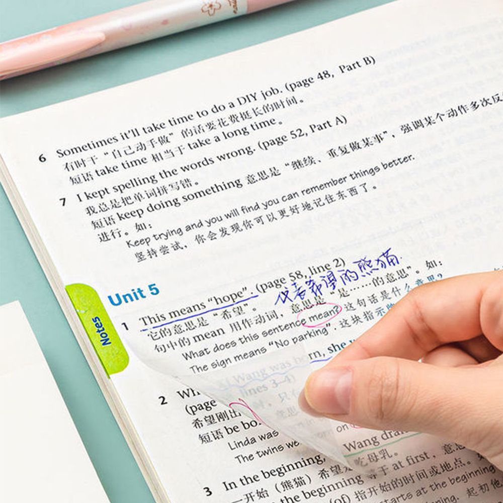 Set 50 Tờ Giấy Ghi Chú Trong Suốt Chống Thấm Nước Tiện Dụng