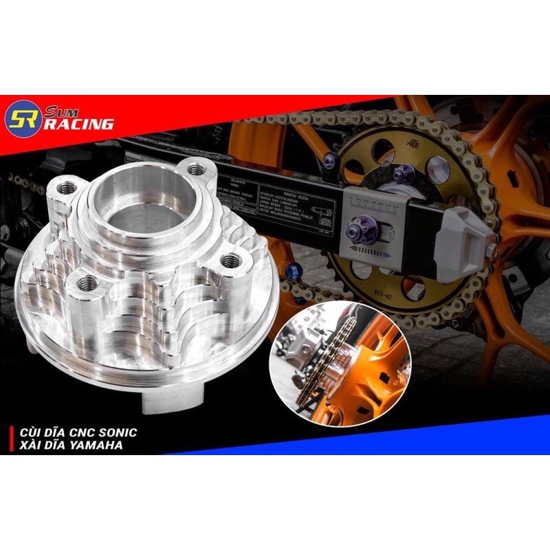 [Giá hủy diệt] Cùi đĩa tải nhôm cnc Sum Racing xe ex150 , ex135 , raider , winner 150 xài dĩa tải 4 lỗ ya 135.