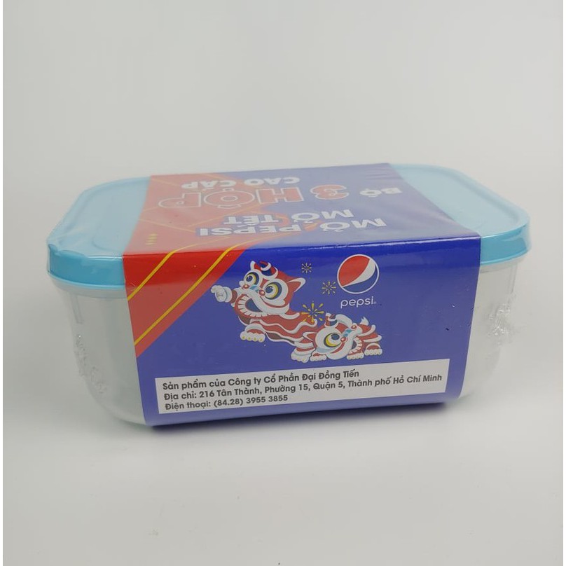 COMBO 9 hộp nhựa kèm nắp - hàng quà tặng Pepsi