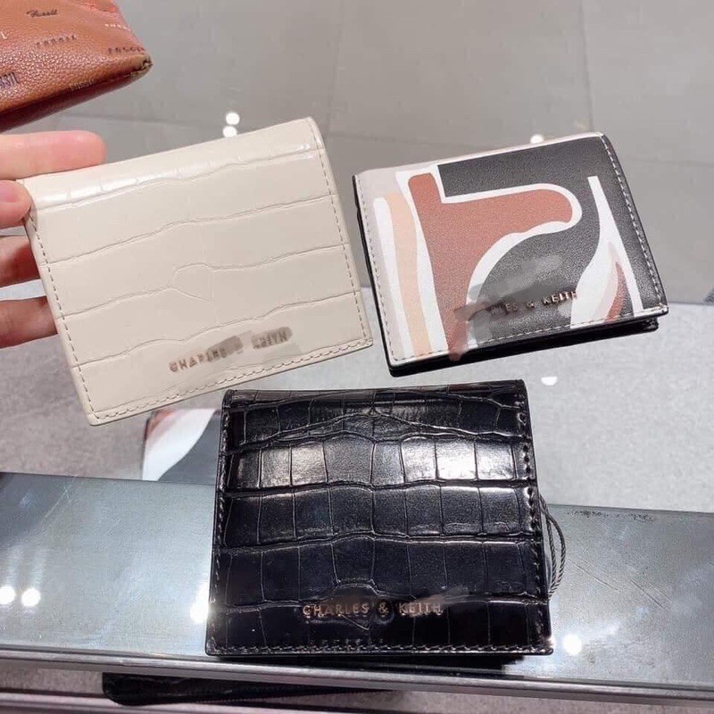 Ví Chữ CCC gấp mini da trơn fullbox