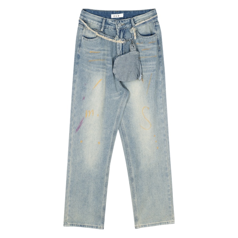 Quần Jeans Nữ Dài Lưng Cao Dáng Rộng Thời Trang
