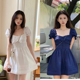 ĐẦM CỔ TIM NHÚN CHỈ NGỰC NÚT BỌC
