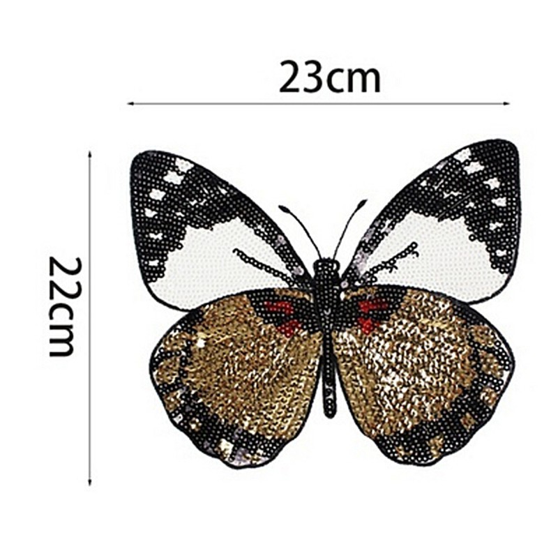 Miếng vá đan len hình bươm bướm trang trí cho quần áo dán bằng bàn ủi