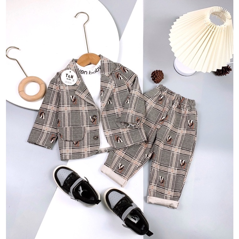 Set bộ vest 3 chi tiết cho bé trai 10-20kg