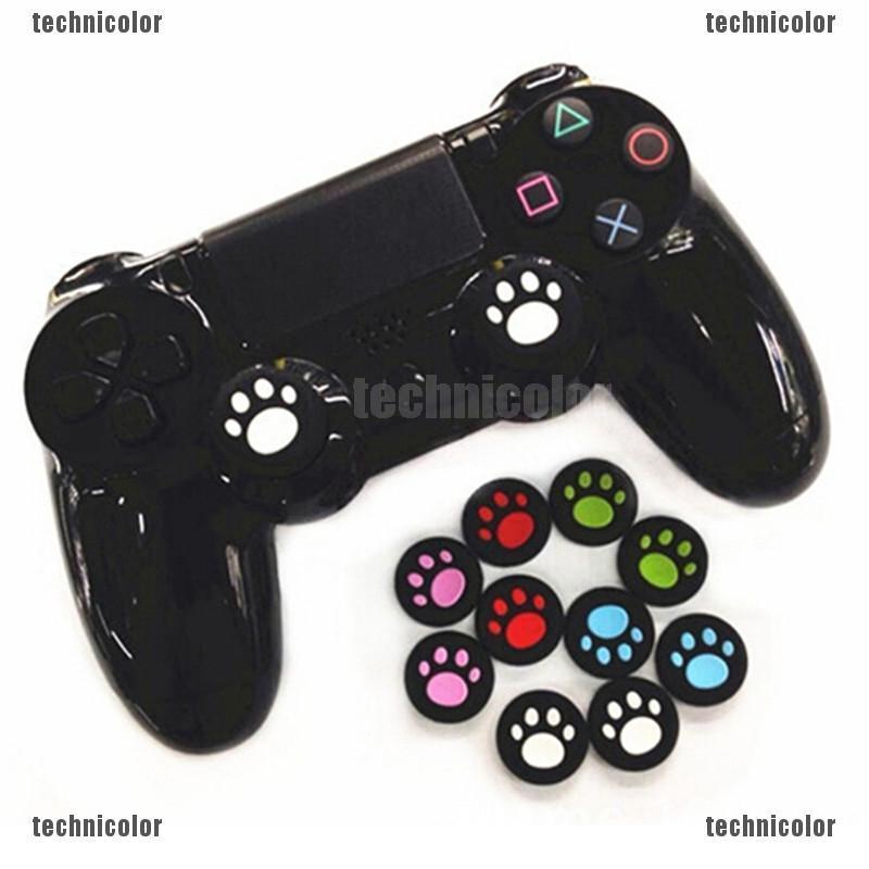 Bộ 2 Nút Bọc Cần Điều Khiển Chơi Game PS3 PS4 Xbox One Hình Dấu Chân Mèo Bằng Silicone