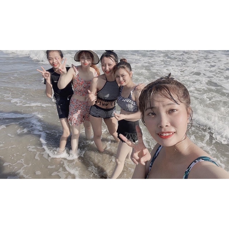 Bikini Đồ Bơi Cặp Nam Nữ Combo Sọc Đen Quần BELLA T-29
