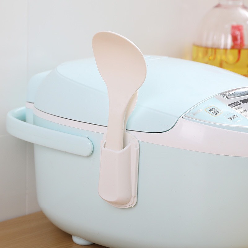 Hộp nhựa đựng muỗng xới cơm dán nồi cơm điện tiện dụng