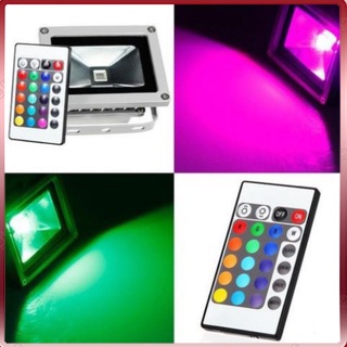 Đèn pha led đổi màu RGB 10w 20w 30w 50w có điều khiển - Đèn led RGB chiếu sáng - Đèn pha chống nước sử dụng ngoài trời