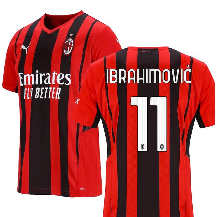 Áo Thun Bóng Đá Màu Đỏ Câu Lạc Bộ AC Milan Cho Nam 2021-22