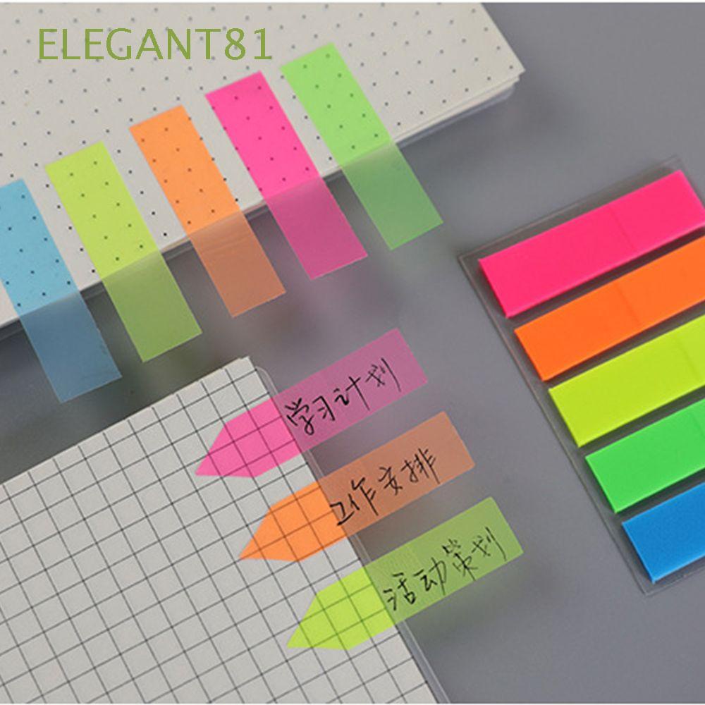 Set 100 giấy ghi chú màu sắc dạ quang độc đáo tiện dụng cho văn phòng/ trường học