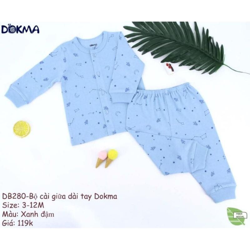 (SIÊU HOT) BỘ DÀI TAY SƠ SINH CÀI GIỮA DOKMA