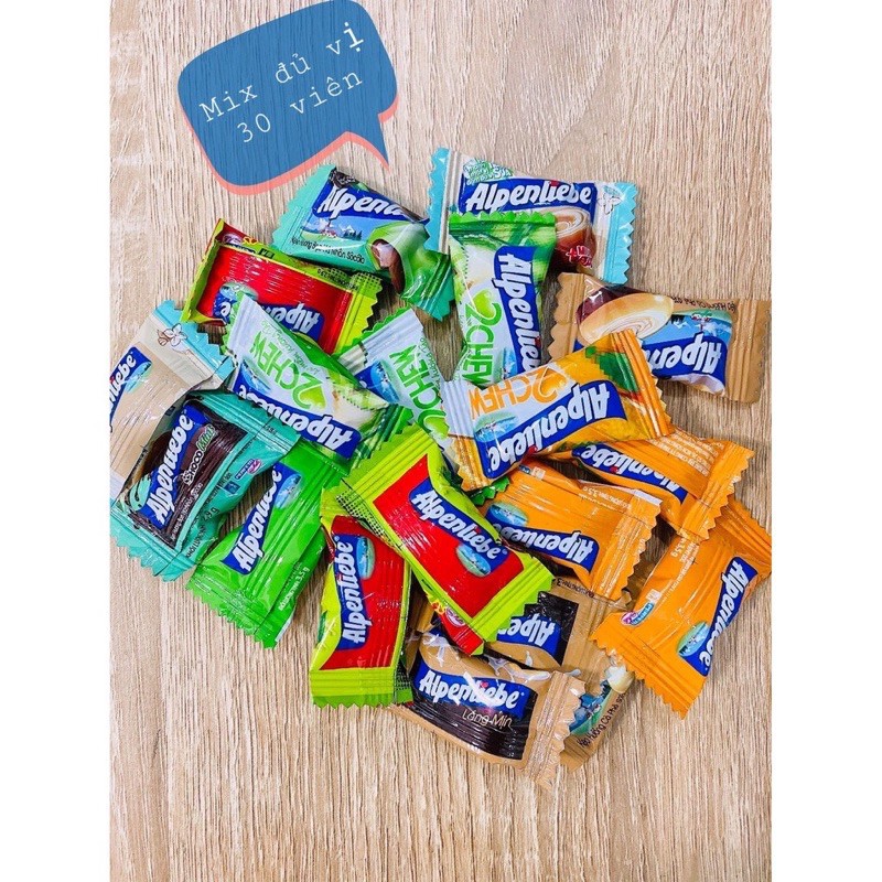 Kẹo ALPENLIEBE vị XOÀI MUỐI ỚT / HỒNG TRÀ / CÀ PHÊ / CAM / TÁO