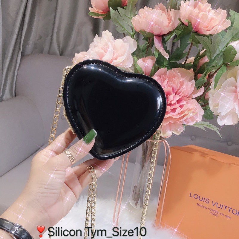 [Mã FASHIONGREEN264 giảm 10% tối đa 30k đơn từ 99k] Túi đeo chéo trái tim silicon nhựa mini thời trang hàng Qc cao cấp