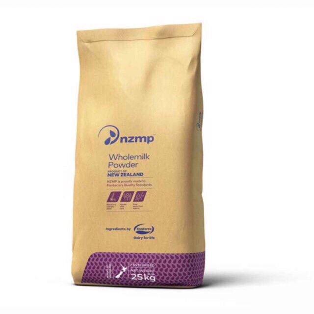 Sữa bột nguyên kem new zealand - túi zip 100g tách lẻ từ bao 25kg