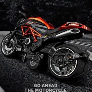 Mô hình đồ chơi moto bằng sắt có âm thanh đèn tỉ lệ 1:12