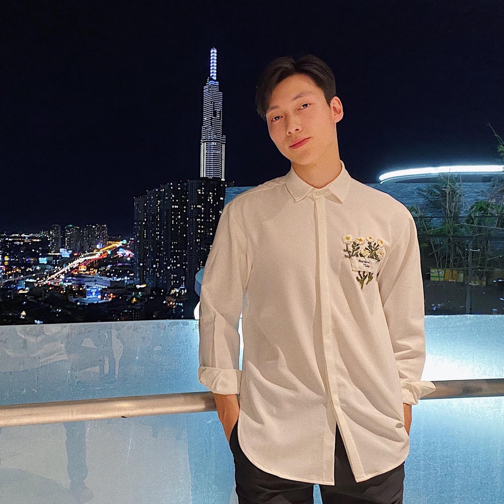 BLANKESPACE Áo Sơ Mi Tay Dài Daisy Shirt Thêu Sắc Nét Thời Trang Nam Nữ Unisex