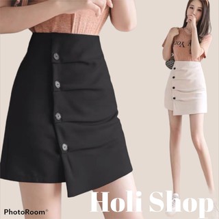 Chân váy công sở chữ A ❤️FREESHIP❤️ chân váy dáng ngắn đính cúc trước-giấu bụng