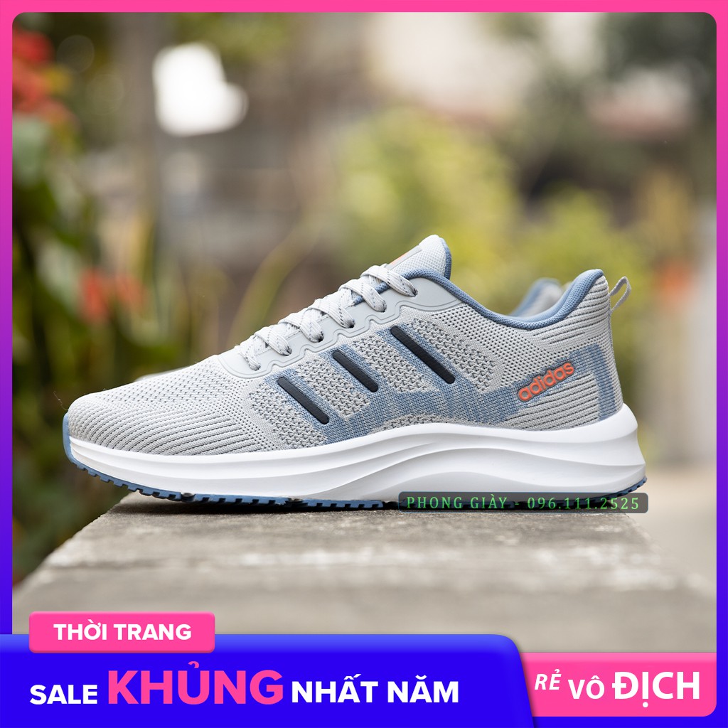 Giày sneaker nam giày thể thao nam A529 màu ghi sáng | BigBuy360 - bigbuy360.vn