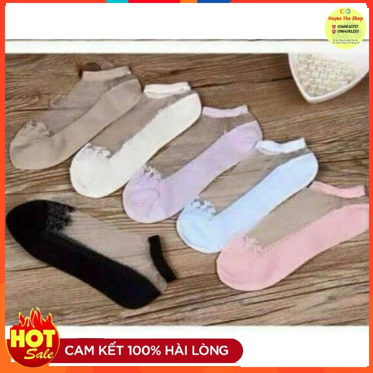 1 đôi tất ren công chúa cổ ngắn (Chỉ còn màu đen)