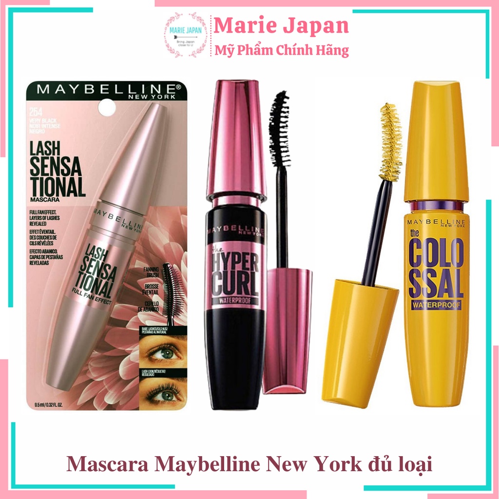 Mascara Maybelline New York Lash Sensational/Hyper Curl/Colossal Chính Hãng