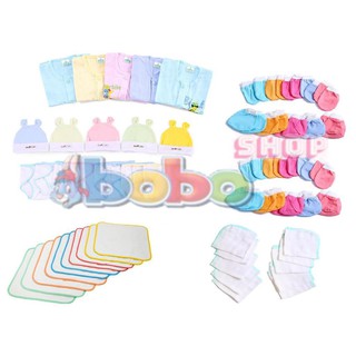 Combo 85 Món Cho Bé Sơ Sinh (10 Áo + 15 Tã + 15 Khăn + 10 Cặp Bao Tay/Chân + 5 Nón + 5 Quần + 15 Tã Lót)