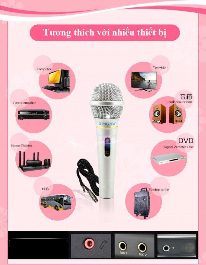 Micro Hát Karaoke Mic Có Dây - Micro Karaoke XINGMA AK-319 Cao Cấp, MICRO KARAOKE CÓ DÂY, Micro Chống Hú