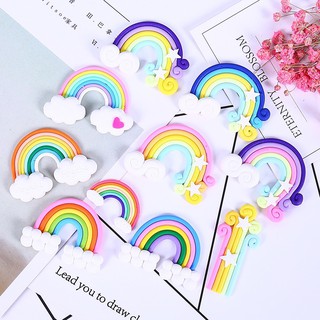 Hình Charm, sticker dạng mây, cầu vồng trang trí vào sục, giày dép, vỏ điện thoại