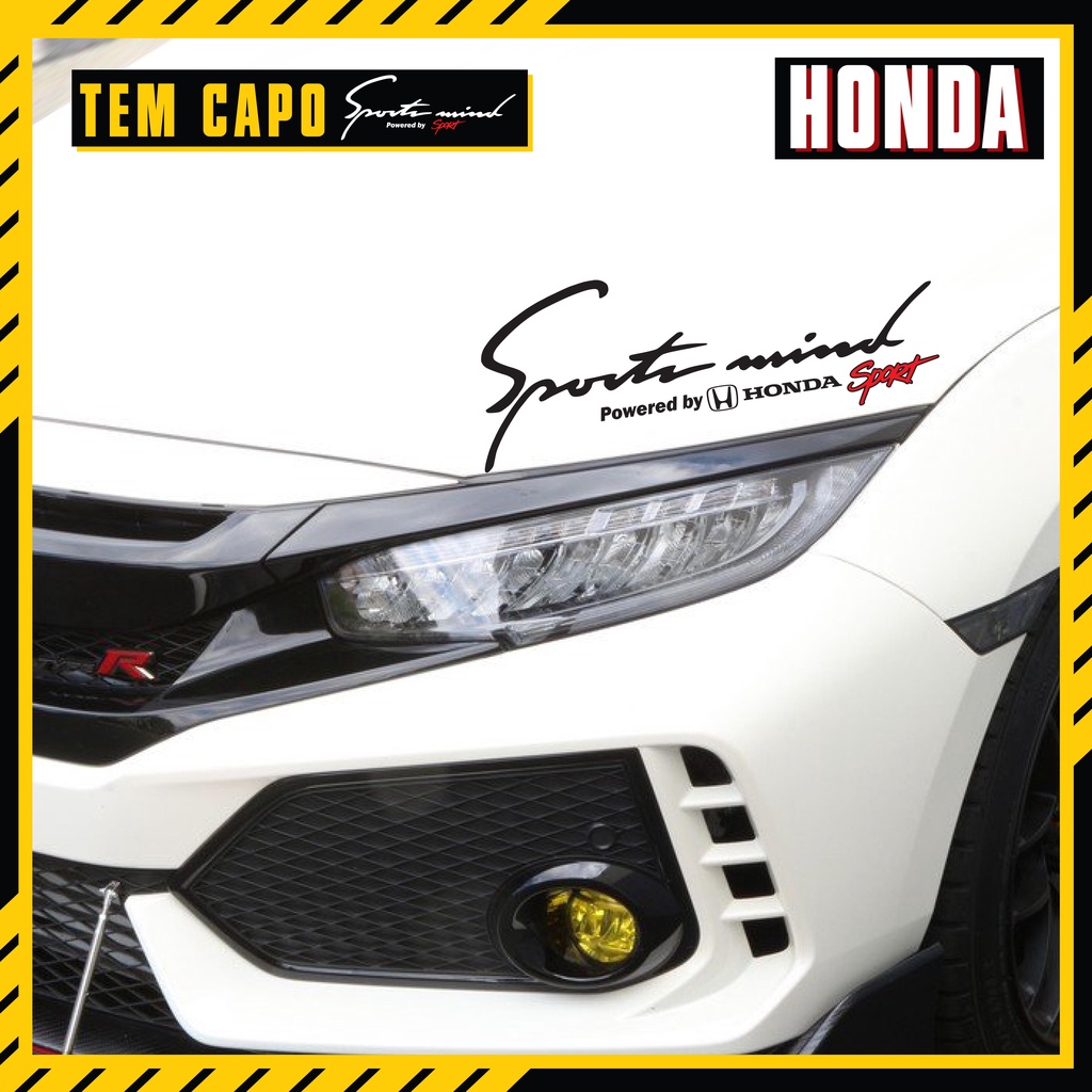 Tem Dán Capo Xe HONDA Chủ Đề Sport Mind | CP04HONDA | Chất Liệu PVC Chống Nước, Độ Bền Cao