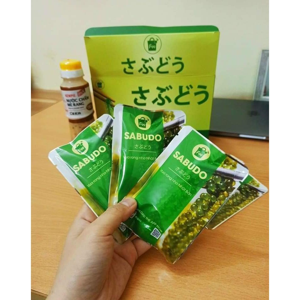 Rong nho Sabudo - Rong nho biển gói 20g kèm nước sốt mè rang | BigBuy360 - bigbuy360.vn