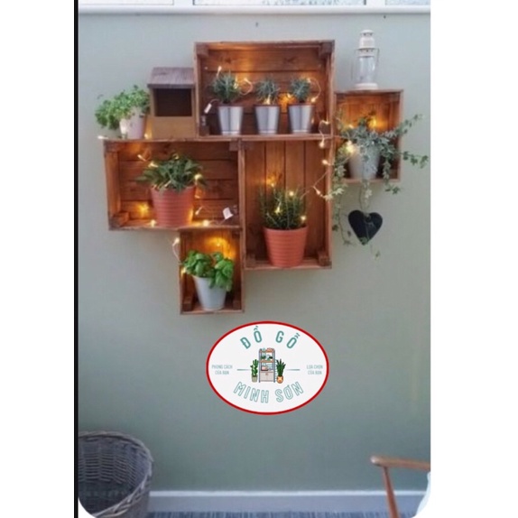 Thùng gỗ thông _trang trí đa năng_decos nhà cửa phòng khách