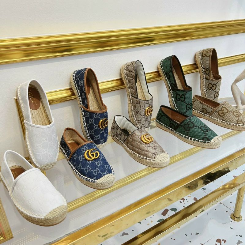 Giày Slip on Guccii GC vải các màu khuy và trơn hàng đẹp hot mix màu trắng xanh nâu bò