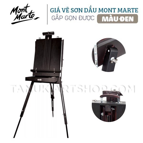 Giá vẽ sơn dầu Mont Marte gấp gọn được(màu đen)